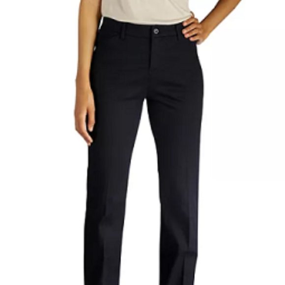 Petite Lee® Flex Motion Straight-Leg Mid-Rise Pants - Picture 1 of 1